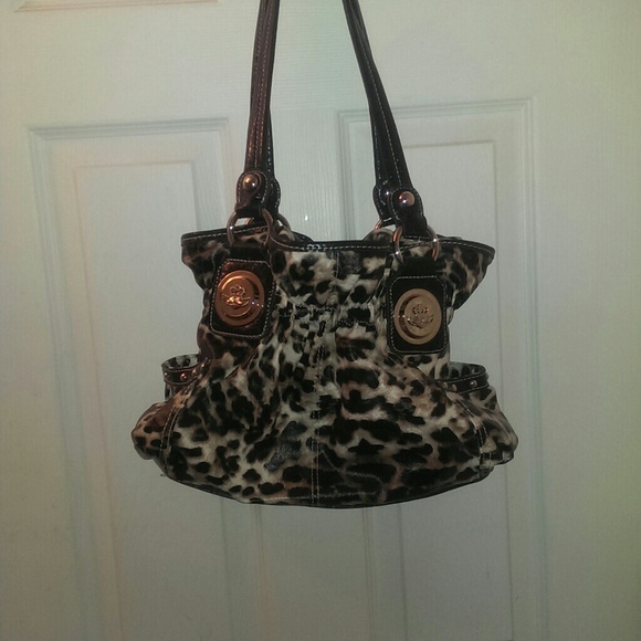 Kathy Z Leopard Print Handbag