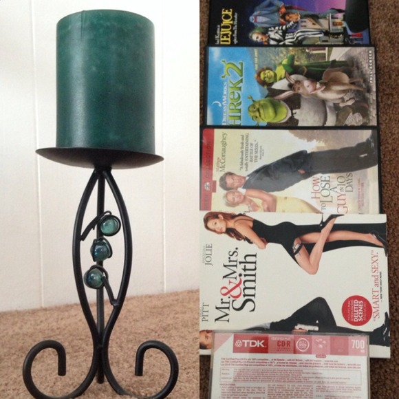 Teal candle & 5 movies