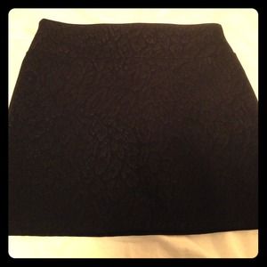 Black leopard bodycon skirt