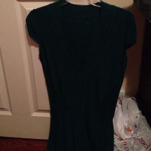 Teal sweater dress