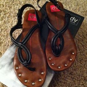 Dolce Vita "Dylan" Black Sandals