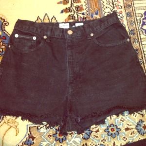 Black vintage high waisted shorts