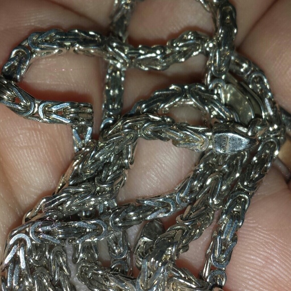 925 Sterling silver heavy cuba chain necklace - Picture 2 of 3