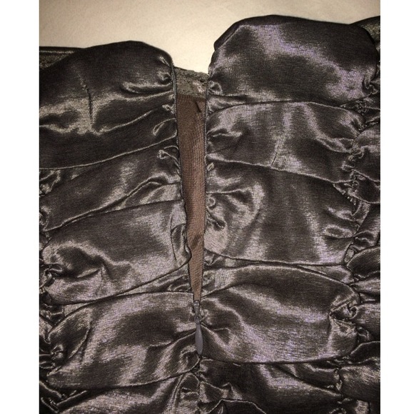 Silver Ruffle Fitted Dress💗 - Picture 4 of 4