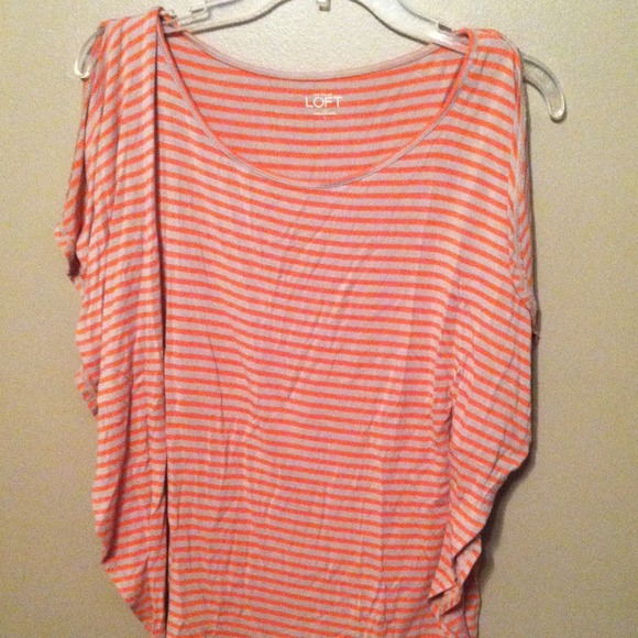 Loft orange striped butterfly top! 💛🌼