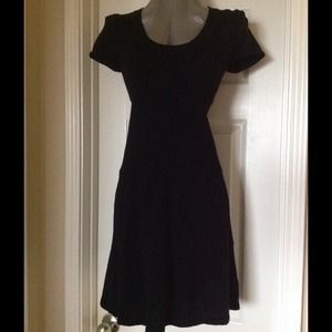 Black Tiered Knit Dress