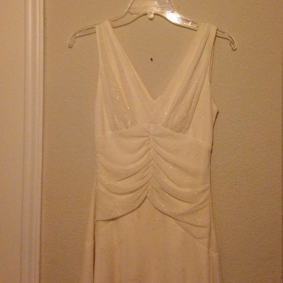 Beige mid-length formal dress