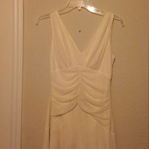 Beige mid-length formal dress