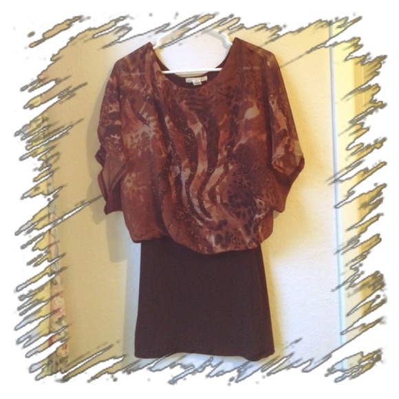 Black tank dress with leopard sheer