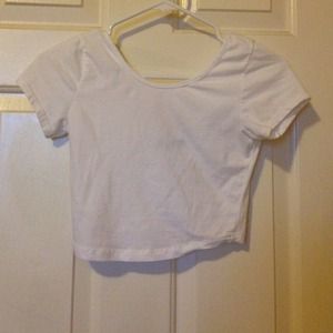 Brandy melville white crop top