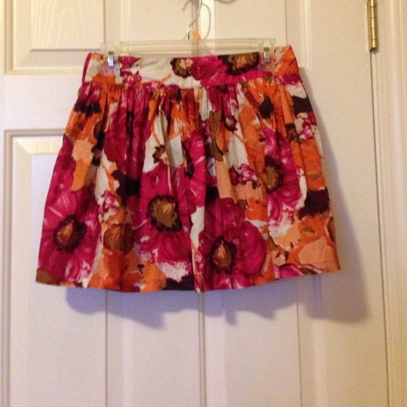Floral print skater skirt