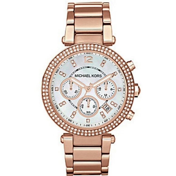 Brand new Michael Kors rose gold parker watch