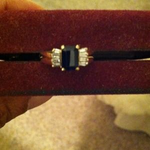 Diamond Ring, Sapphire and Baguette 14kg