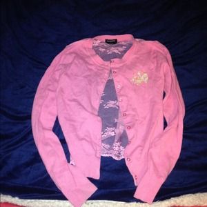 PINK LACEY CARDIGAN