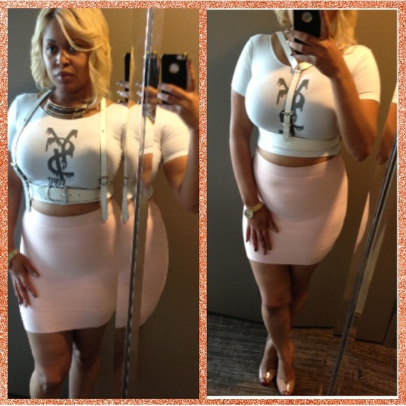 BCBG white harness