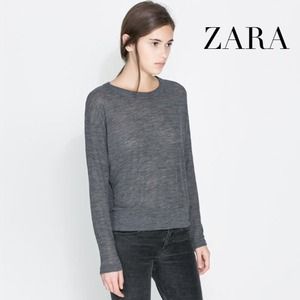 ZARA. New long sleeve top. See through like
