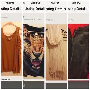 Sweater + top + scarf + corduroy pants