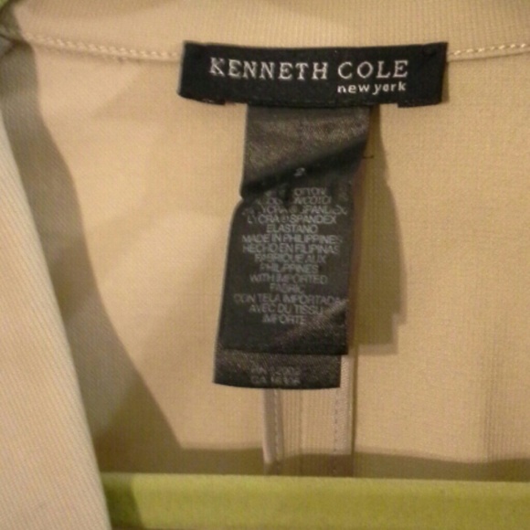 Perfect Beige Textured Kenneth Cole 3Button Jacket - Picture 2 of 4