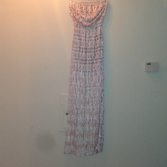 Long Lacy Tube Top Dress