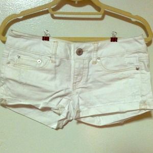 ~SOLD~ American Eagle: Low-Rise White Denim Shorts