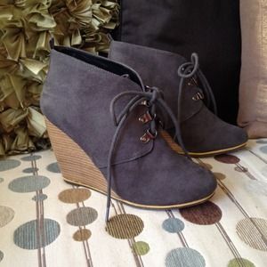 Gray booties
