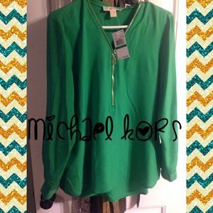 Green Michael kors blouse.