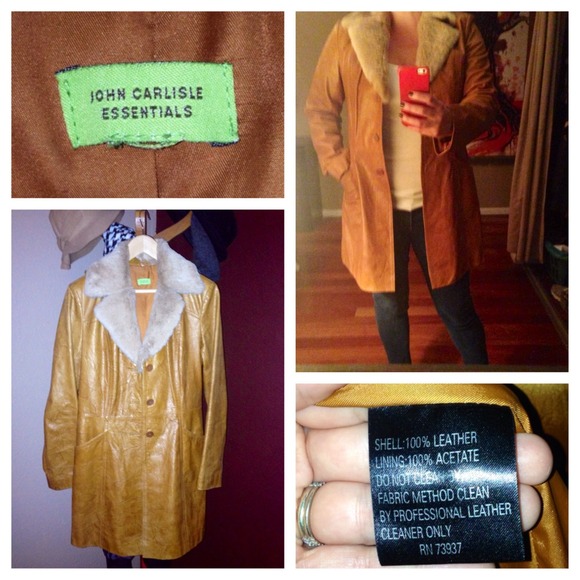 John Carlisle  Jackets & Blazers - John Carlisle leather jacket w/ Fur