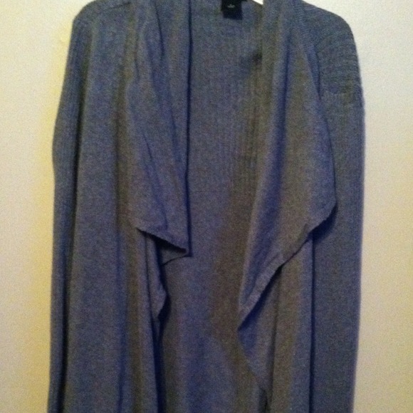 Charcoal gray cascading cardigan! - Picture 1 of 4
