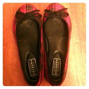 Red Plaid Flats