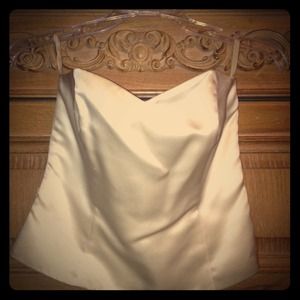 Satin bustier to match beaded satin skirt
