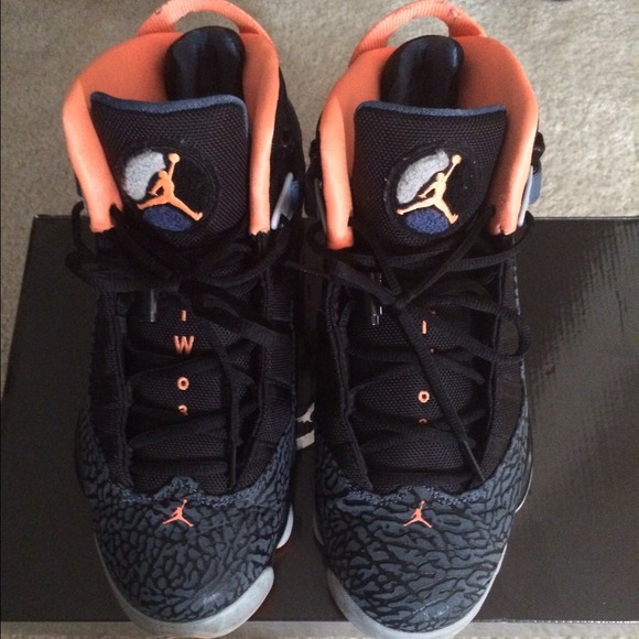 Grey black and orange jordan 6rings