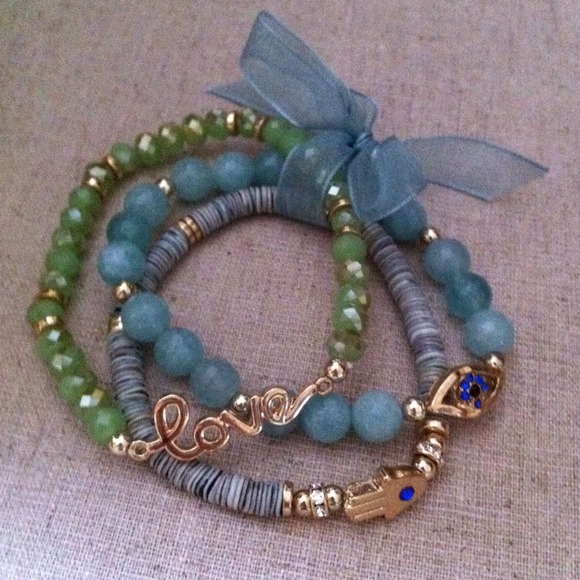 Love, Evil Eye & Hasma Bracelet Set