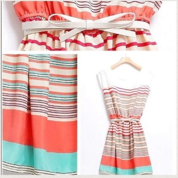 ❌💕SOLD💕❌  NWT Chiffon Color Block Dress - Picture 2 of 4