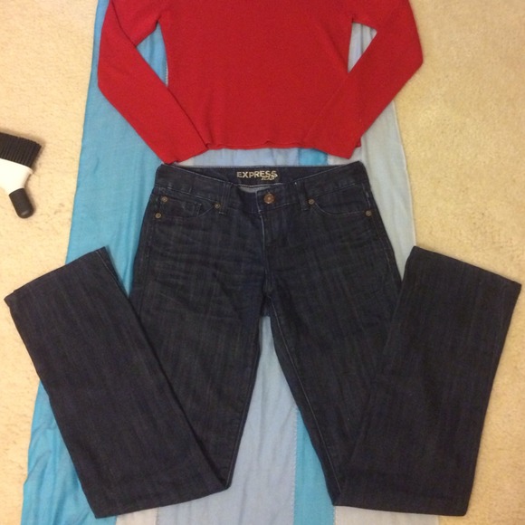 SOLD in bundle-Express barely boot cut jeans sz 0s - Picture 1 of 3