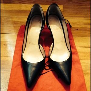 SOLD!!!!!Louboutin black d'orsay shoes size 37