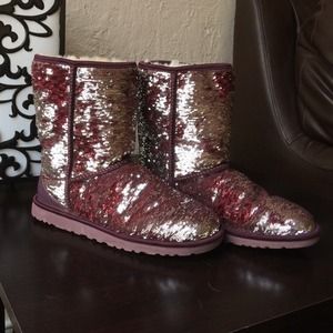 UGG sequins multi sangria- classic short