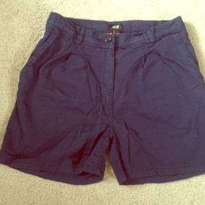 HM casual Friday work shorts, navy blue