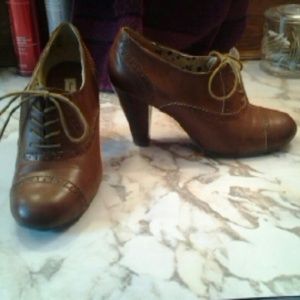 Stacked heel roughly 3 inches in height