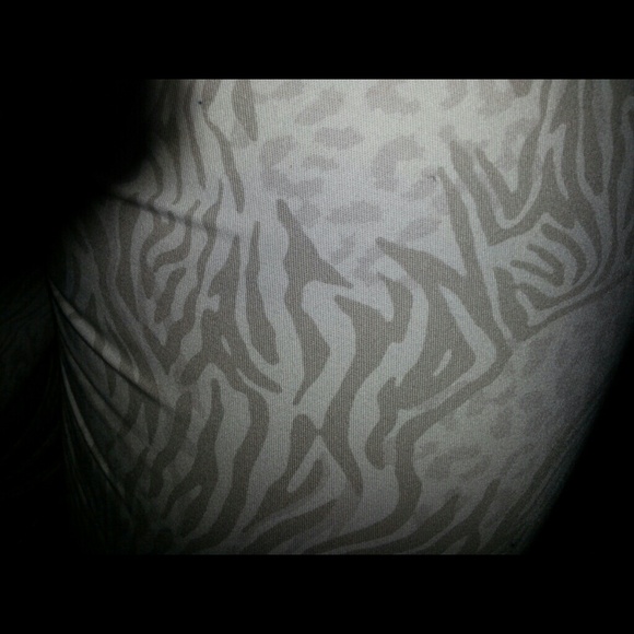 Neutral animal print pants