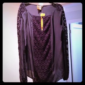 NWT-Tory Burch Jaime Top in Normandy Blue -Sz 8