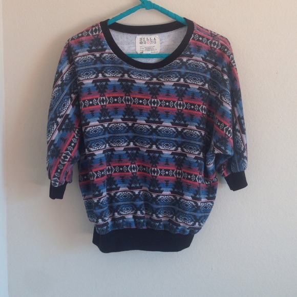 Tribal Print Sweatshirt - Picture 2 of 2