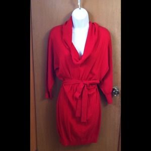 Express red sweater dress