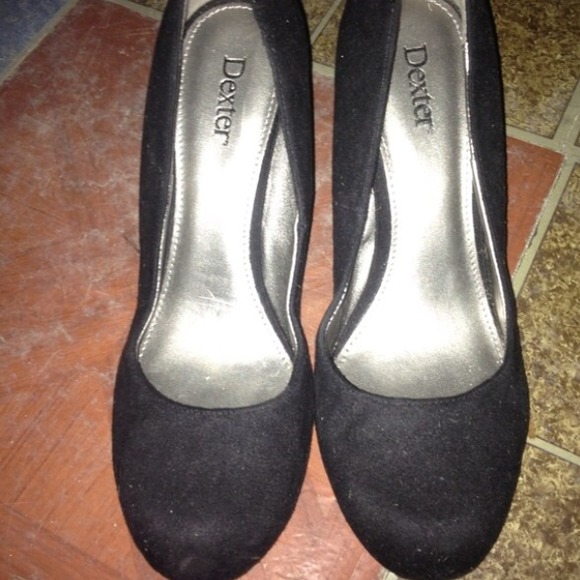 Black Suede Wedges