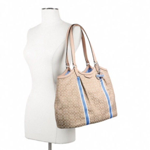 New! Coach Signature Stripe - Picture 2 of 2