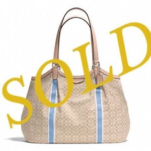 New! Coach Signature Stripe