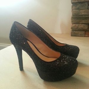 Gianni Bini-Black Sequence Pumps