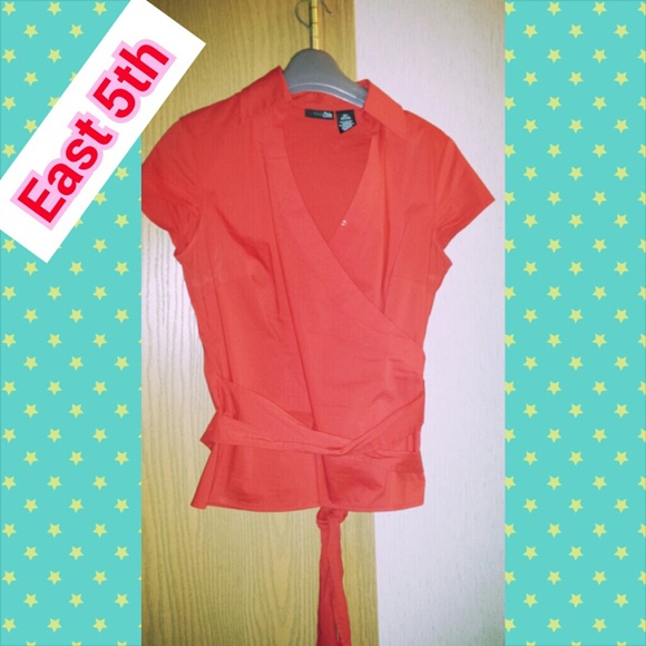 Red lapped front shirt