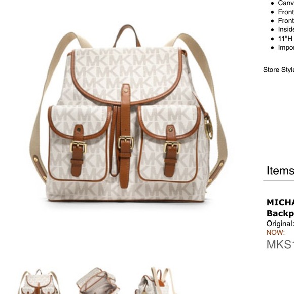 Michael kors backpack(decided too keep) - Picture 1 of 4