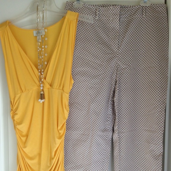Yellow Ann Taylor Loft Tunk - Picture 1 of 3