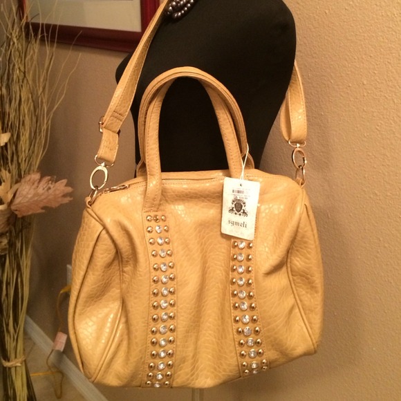 REDUCED!Faux leather beige hand bag